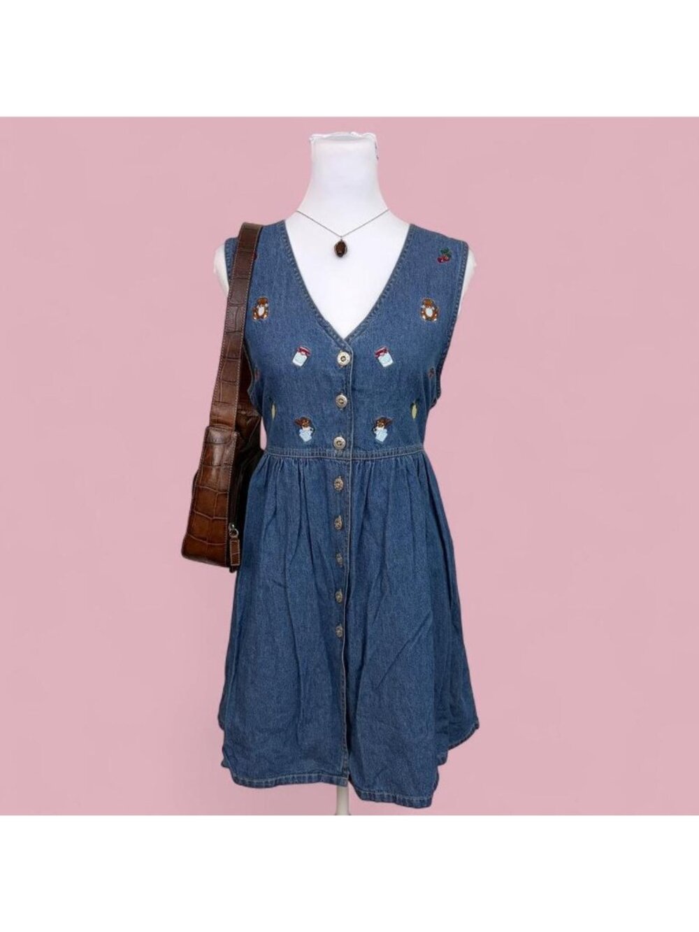 90s denim cottagecore jean dress